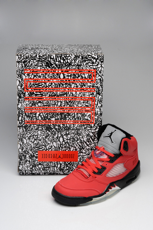 Air Jordan 5 Mens Shoes Red/Gray Online